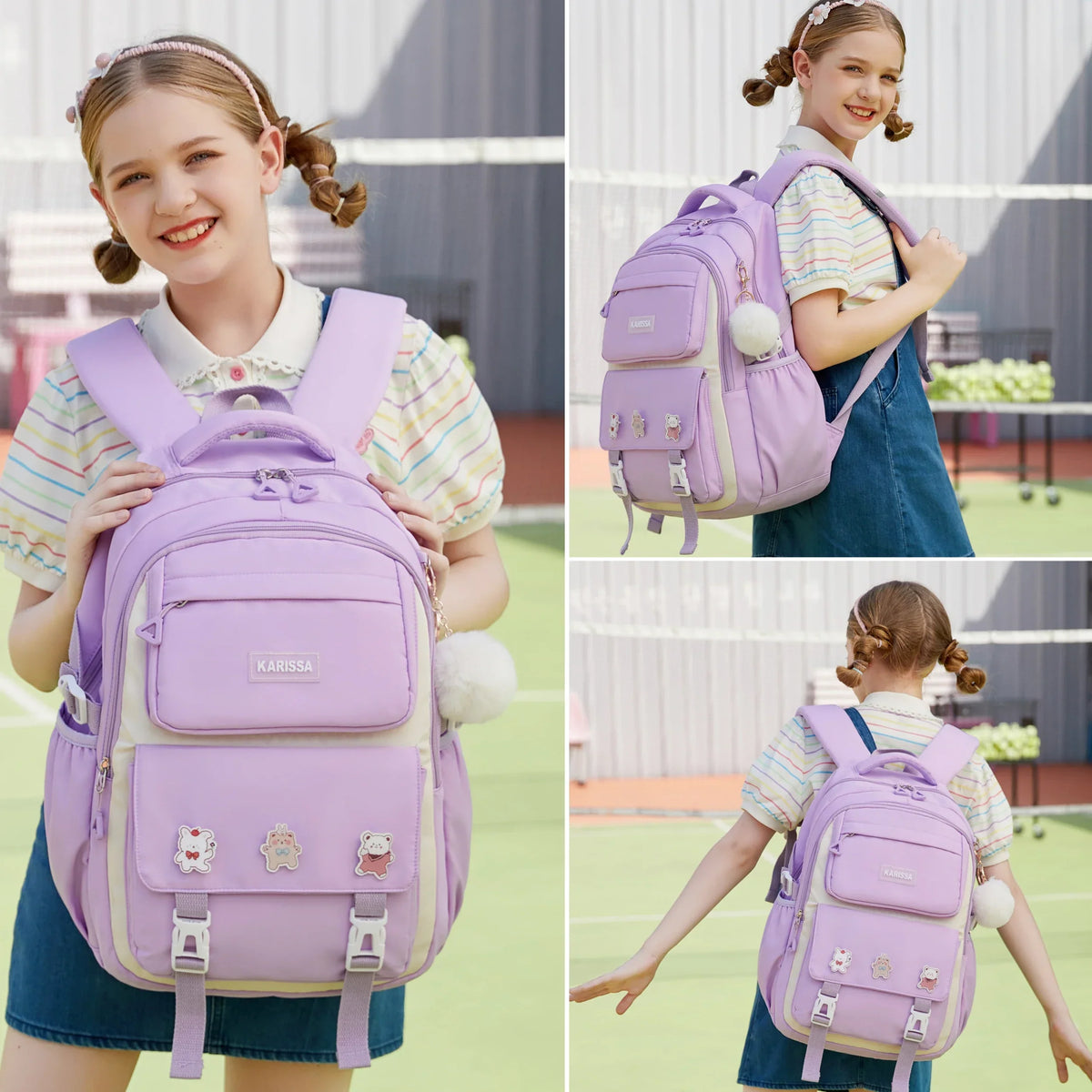 Backpack for Women Girls Set with Pencil Case 15.6 Inch Laptop School Bag Kids Elementary College Backpacks - Baby's World