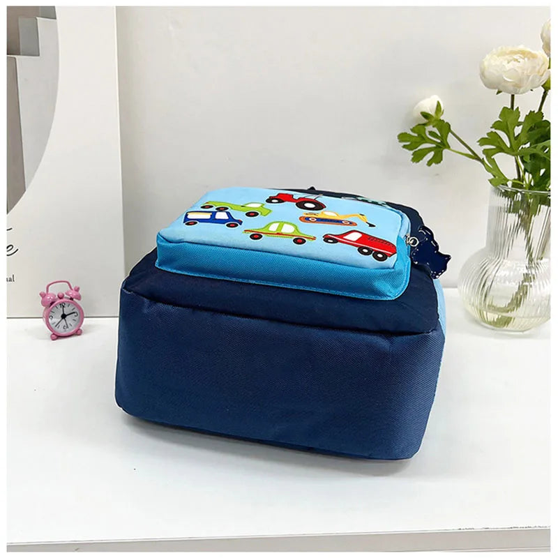 MILANCEL New Children Boys Cartoon Bag Kids Cute Kindergarten Car Backpack Girls 2 Colors Shoulders Bag - Baby's World (view
