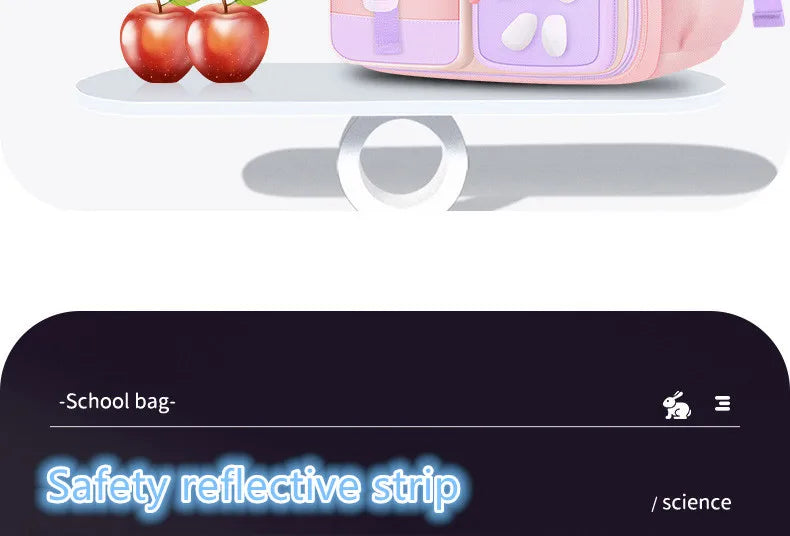 Cute Student Backpack 3pcs/set Primary Schoolbag Rabbits and quicksand Kawaii Student Backpack Teenage Girls Handbag