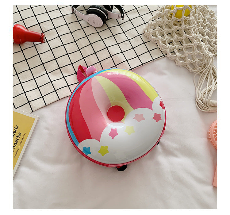 Cartoon Kids Backpack Cute Donut Eggshell | Baby's World Bangladesh