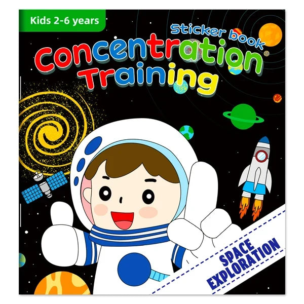 Montessori Toys Cartoon Sticker Books Focus on Potential Development Education Sticker Toys for Children 3-6Y