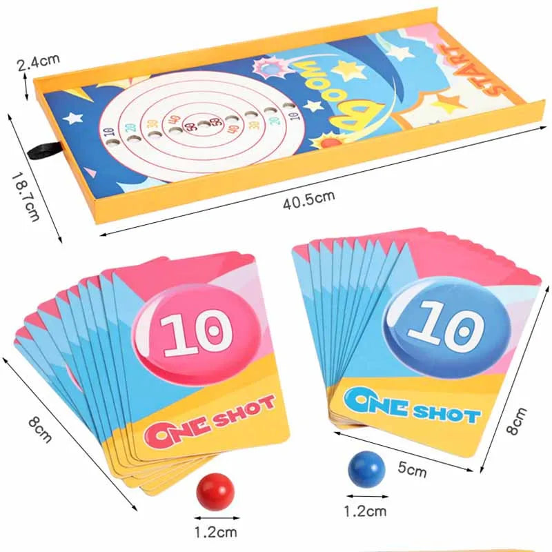 Kids Pinball Machine Board Games Flipper Pinball Battle Table Toy Logical Thinking Brain Teaser Game Party Social Toy Xmas Gift