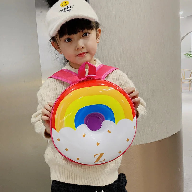 Cartoon Kids Backpack Cute Donut Eggshell Bag Fun Kindergarten Kids Backpack Boys Girls Backpack - Baby's World (view 2)