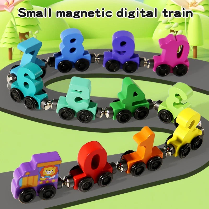 Magnetic Fishing Toys Game Set for Kids Montessori Wooden Cartoon Fishing Rod Educational Toys Birthday Party Toddle Gifts