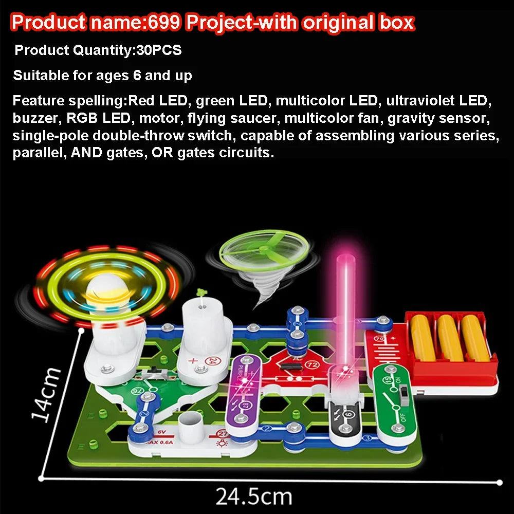 2025 Science Experiments Kits Circuits Electronic For Kids Physical Circuito Electrico niños For Children STEM Toys Science Kits