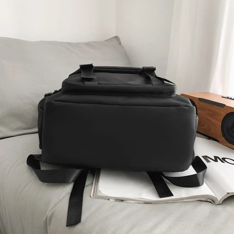 Fashion Cute Cartoon Pattern Waterproof Student School Bag, Casual Large Capacity Nylon Zipper Backpack Woman and Man