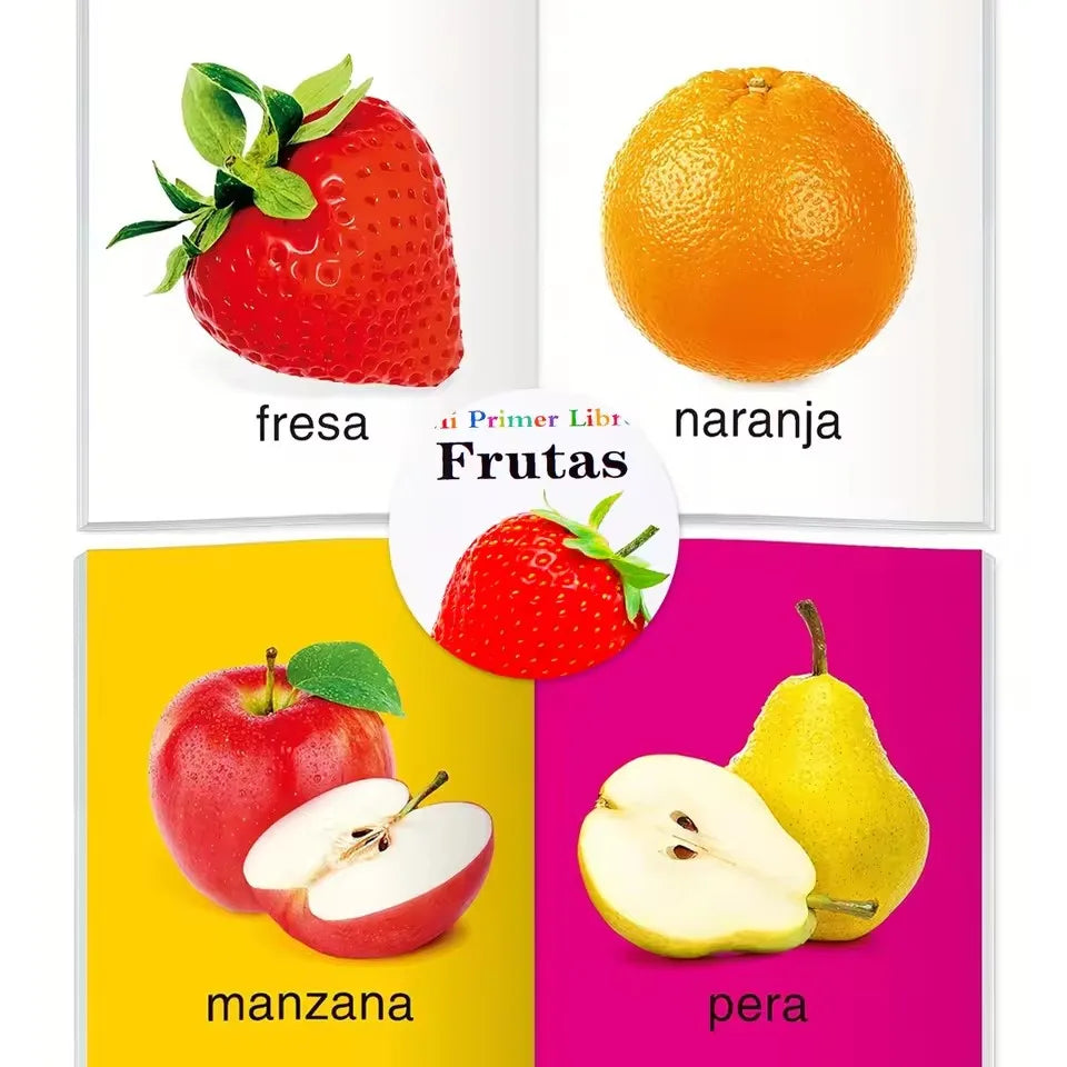 Set of 10 Spanish Baby Flip Books Visual Learning Tools for Children's Gifts Enhance Cognitive Skills