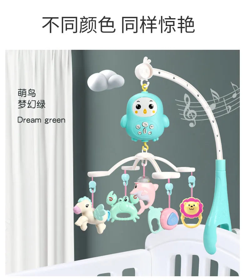 Baby Crib Mobiles Rattles Music Educational Toys Bed Bell Carousel For Cots Infant Baby Toy 0-12 Months For Newborns Toddler Toy