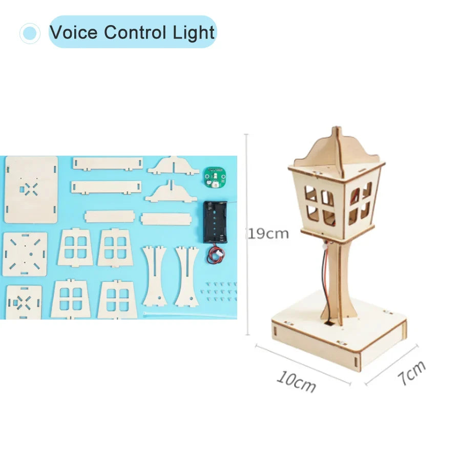 Kids DIY Science Toy Educational Scientific Experiment Kit Light Traffic Light Model Physics School STEM Projects Childrens Toy