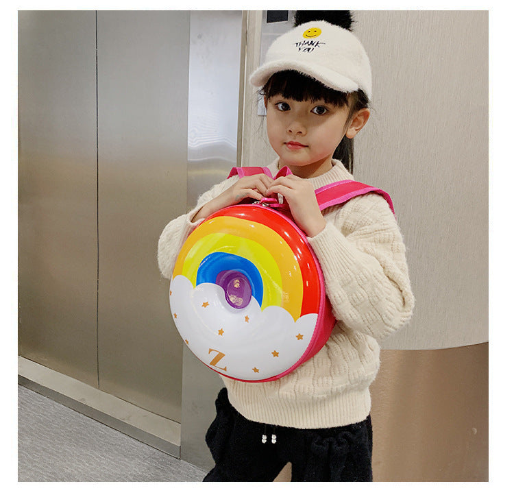Cartoon Kids Backpack Cute Donut Eggshell Bag Fun Kindergarten Kids Backpack Boys Girls Backpack - Baby's World (view 18)