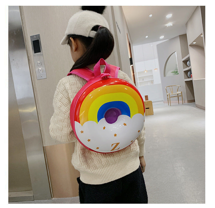 Cartoon Kids Backpack Cute Donut Eggshell Bag Fun Kindergarten Kids Backpack Boys Girls Backpack - Baby's World (view 17)