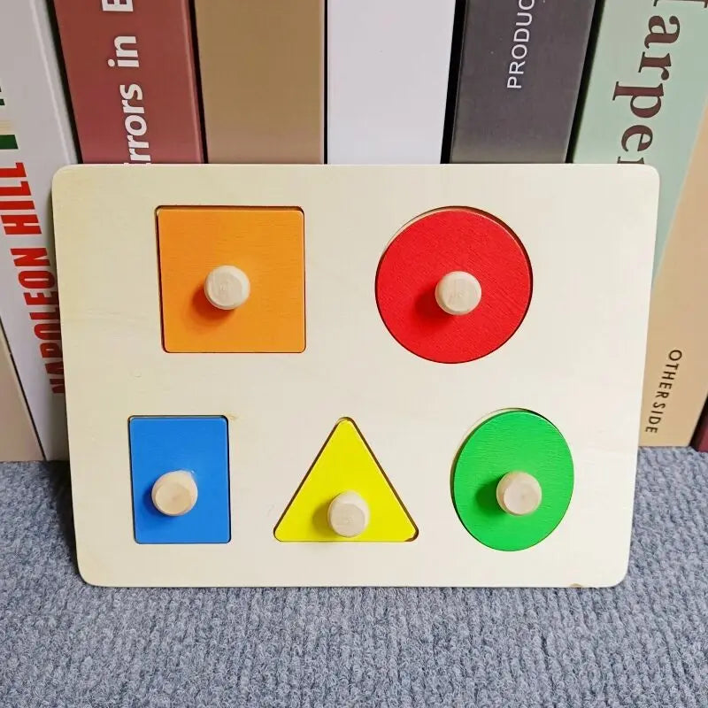 Children Wooden Puzzle Montessori Toys for Baby 1 2 3 Years Old Kids Alphabet Number Shape Matching Early Educational Games Toys
