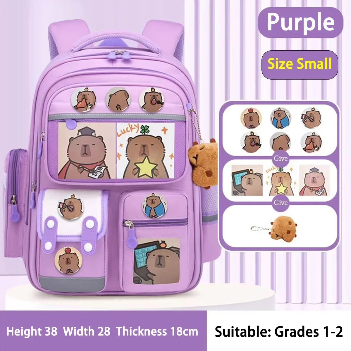 Capybara School Bag Waterproof Backpack | Baby's World Bangladesh
