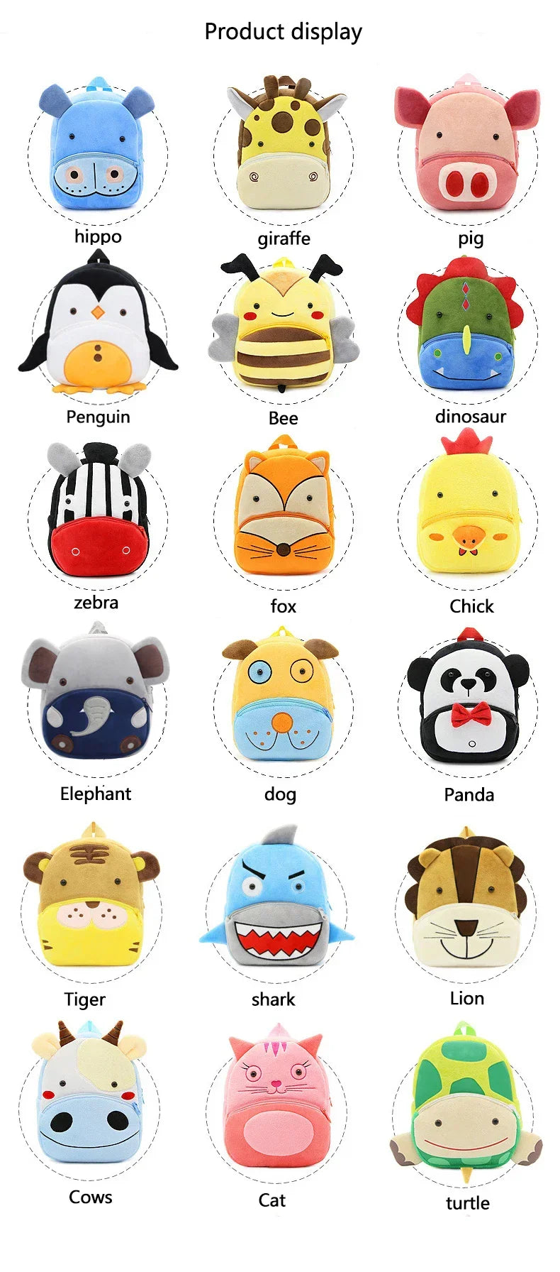 Cute Animals Cartoon Plush Children Backpacks Schoolbag Girls Boys casual Baby Bags - Baby's World (view 10)