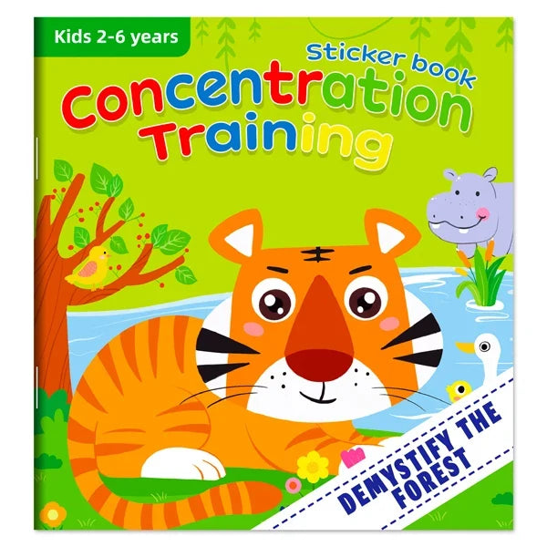 Montessori Toys Cartoon Sticker Books Focus on Potential Development Education Sticker Toys for Children 3-6Y