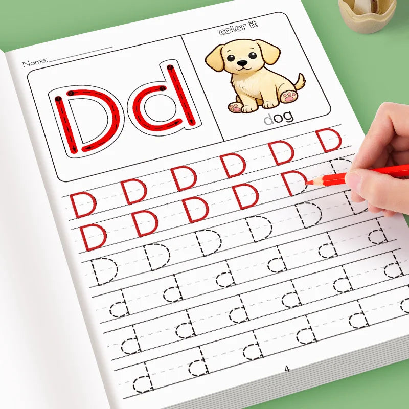 Children's Alphabet Practice Books A-Z Writing Practice Books, Learning Writing, Drawing Pages ActivitiesIllustration Book