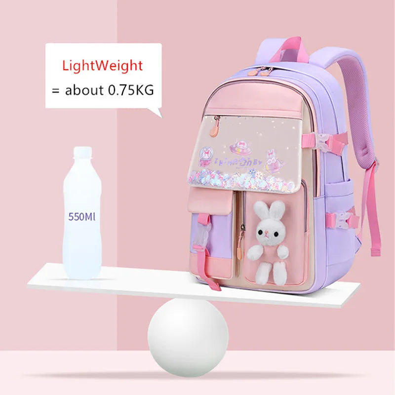 cute school backpack girls schoolbag waterproof book bag student backpack with many pockets elementary school bags for