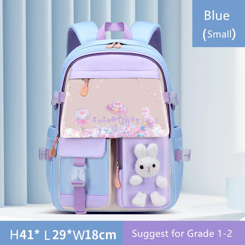 cute school backpack girls schoolbag waterproof book bag student backpack with many pockets elementary school bags for