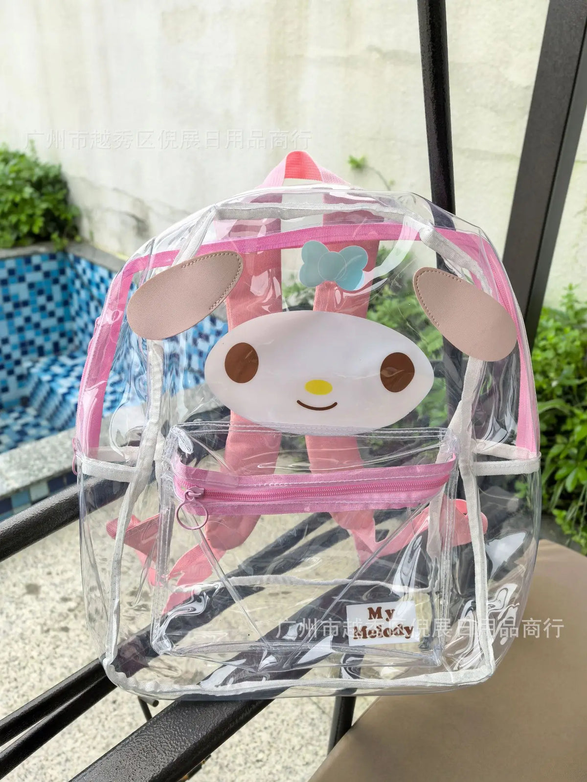 Sanrio Hello Kitty Y2K Waterproof Transparent Backpack Cute Cinnamoroll Cartoon Pvc Large Capacity Storage Bag Student