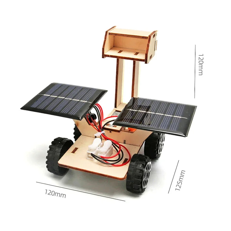 Solar powered lunar rover for children, DIY manual assembly of physical models, children's puzzle training technology toys