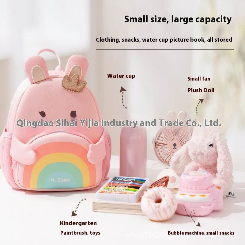 2025 New Arrival Cute Bear & Bunny Kids Backpack - Lightweight School Bag for Preschool Boys Girls, Adorable Toddler Travel