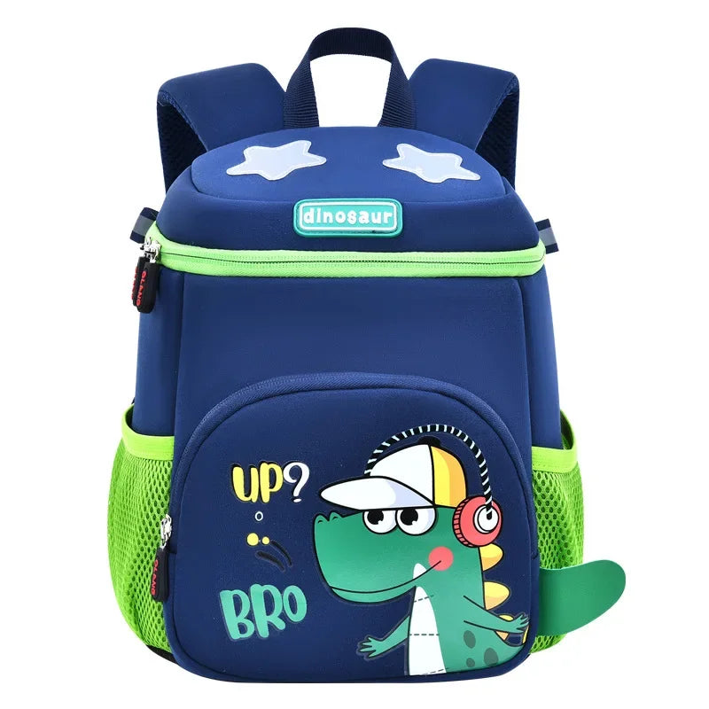 New Cartoon Dinosaur Kindergarten Backpack Spine Protection Lightweight School Bag for Primary School Children - Baby's