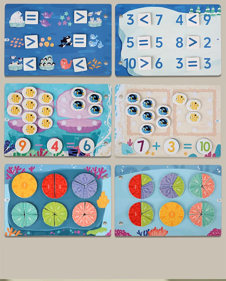 Early Education Puzzle Enlightenment Busy Book, Multiple Themes of Cognitive Tear-Off Toy Book, Early Development of Concentration and Hand-Eye Coordination