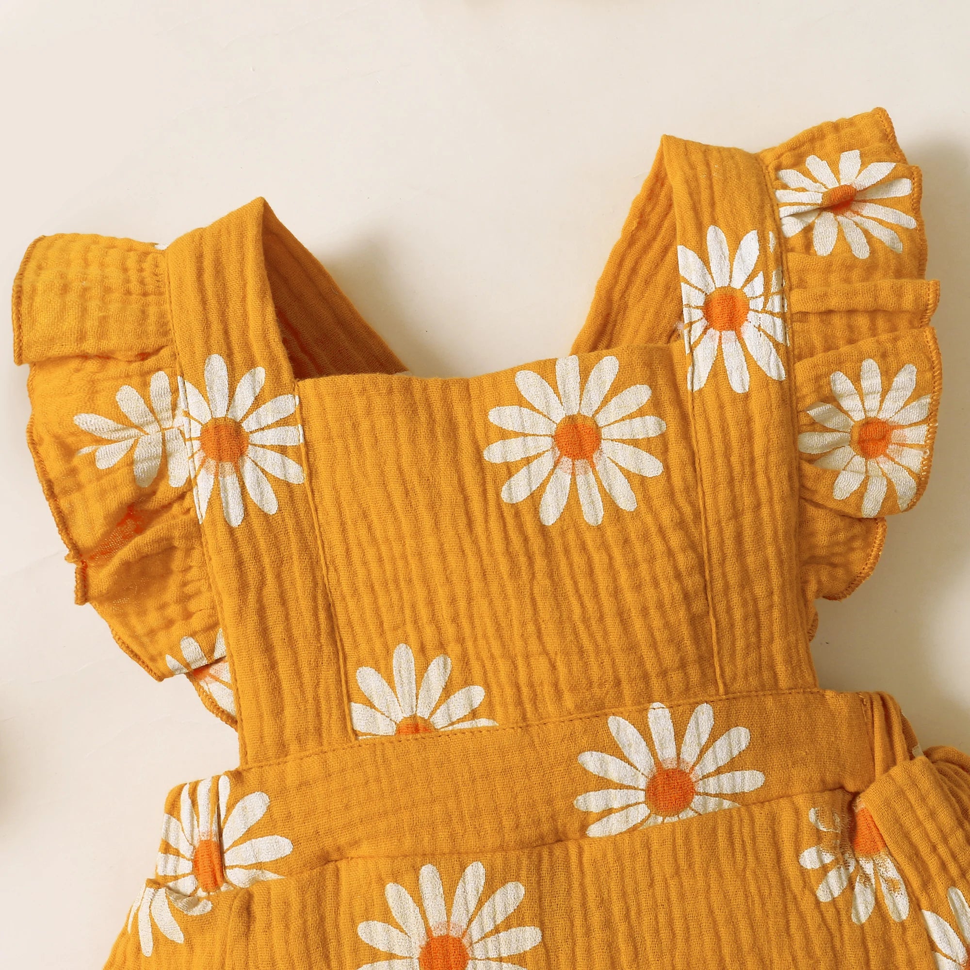 Summer Newborn Infant 0-18Month Baby Girls Romper Sunflower Print Sleeveless Cute Kids Onepiece Jumpsuit