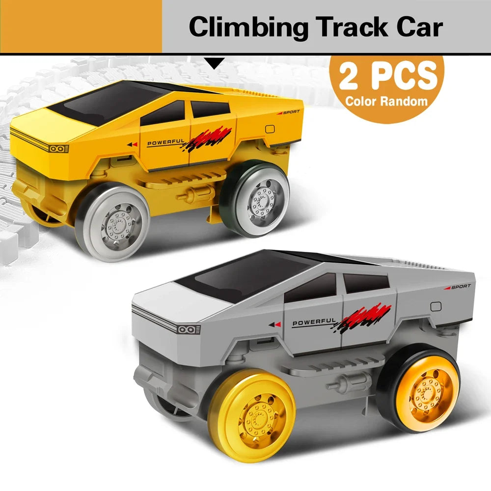 Space Track Toys Magic Climbing electric Engineering Race Car Toy  Bendable Flexible Race track Cars Train Toy For Kid Gift