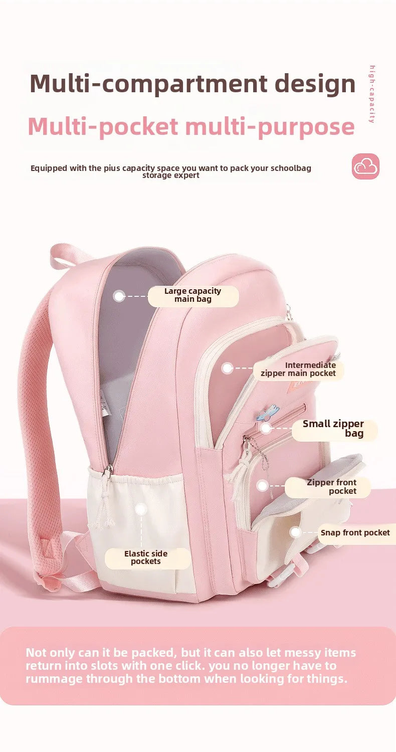 Child Girl Backpacks Primary Junior High School Bags for Girls Children Kids Bookbag Backpack New 2025 Back to School Girl