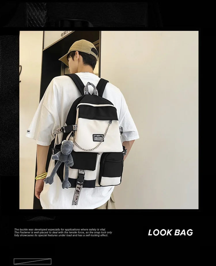 2025 Fashion Schoolbag Female Student Backpack Large Capacity Fashion Boy Backpack Computer Bag Femal School Backpack Travel