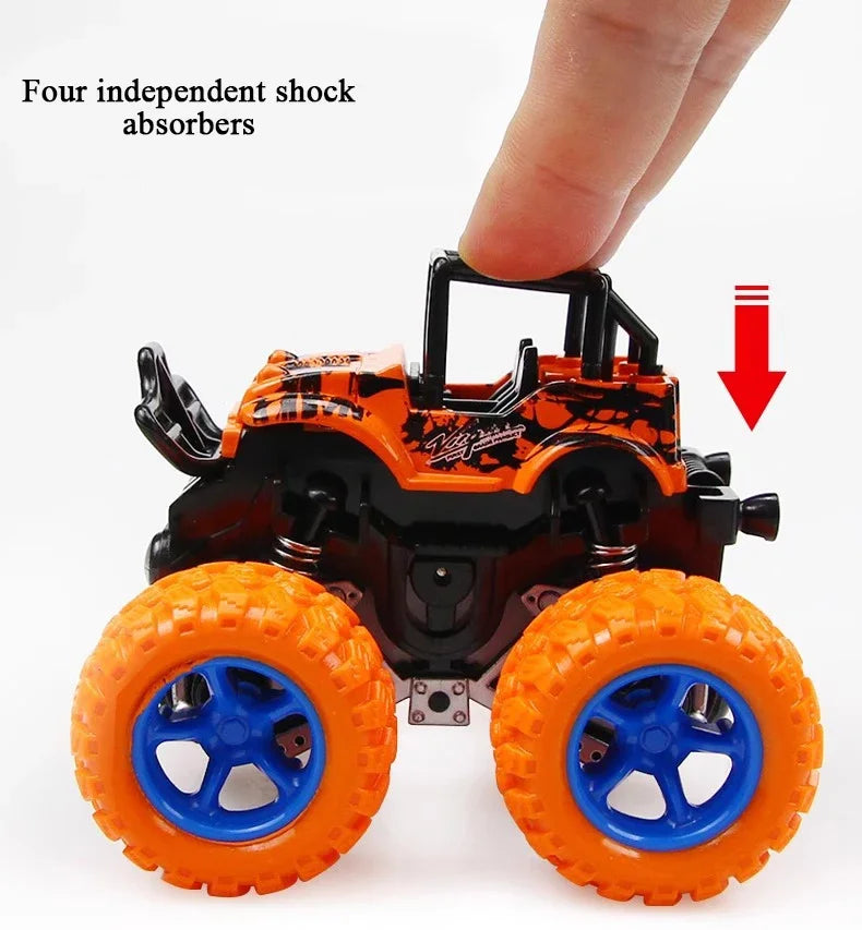 Friction Powered Monster Truck Toys - Push And Go Vehicles for Kids Best Christmas & Birthday Party Gift for Boys And Girls