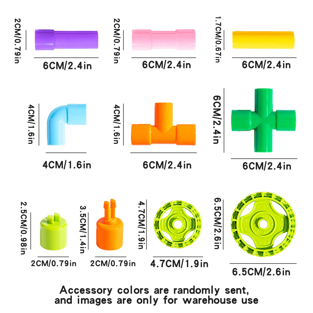 Children'S Pipe Building Blocks Toy Assembly Water Pipe Stacking Wood Beneficial Wisdom Male And Female Plastic Splicing Toy