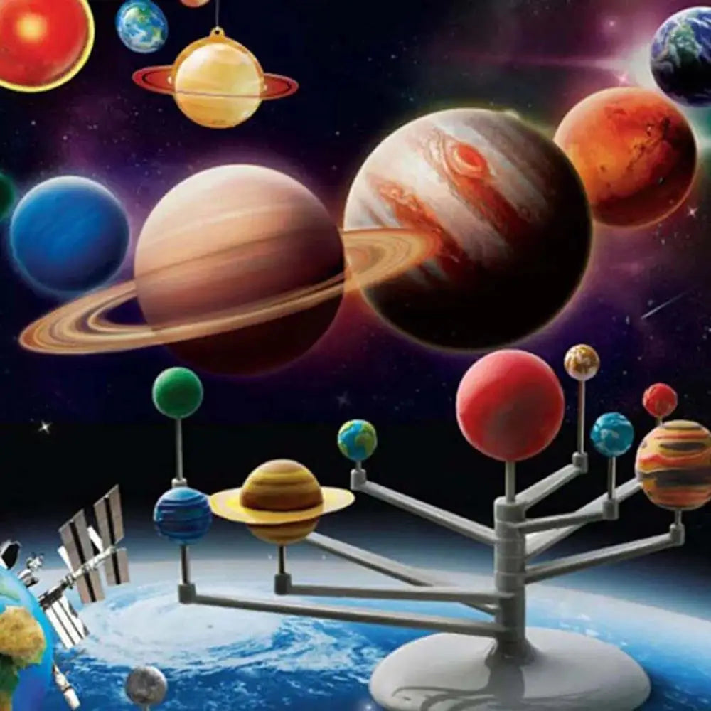 Solar System Nine Planets Planetarium Model Kit Astronomy Science Project DIY Kids Gift Worldwide Sale Early Education For Child