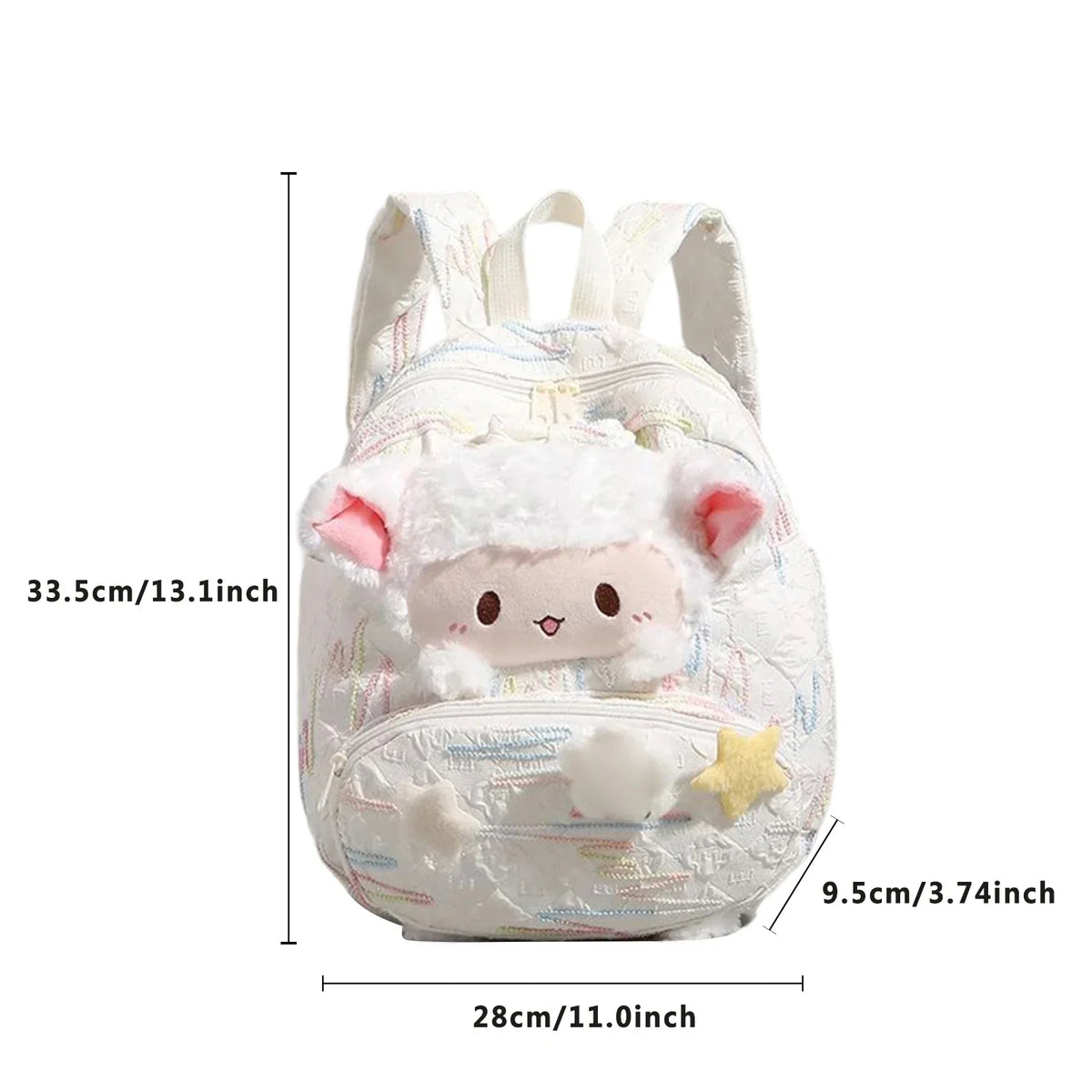 Cute Backpack For girls Cartoon Sheep Large Capacity School Backpack Kids Girls - Baby's World (view 4)