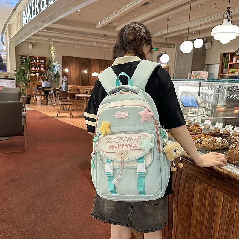 School Bags For Girls Japanese Style Kawaii For Large New Nylon Shoulder Bag Backpack School Set For Kinder Girl Kids
