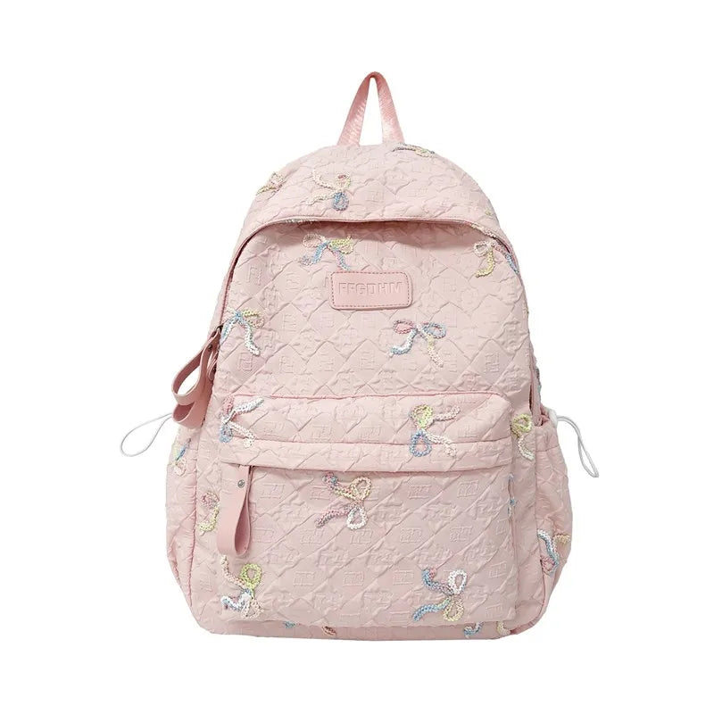 Sweet Backpacks For Girl Embroidery Bow | Baby's World Bangladesh
