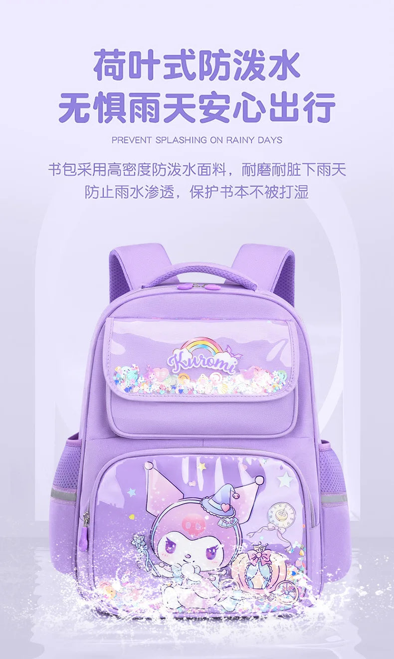 Pupil Schoolbag Backpack Lightweight Student Large Capacity Children's Cartoon Bags Cinnamoroll Sanrio Kuromi My Melody