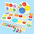 Children Wooden Puzzle Montessori Toys for Baby 1 2 3 Years Old Kids Alphabet Number Shape Matching Early Educational Games Toys