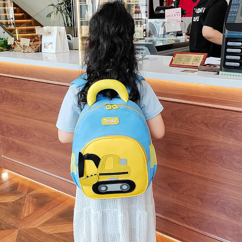 Water Proof Oxford - Water-proof Oxford son garden primary school pupil's school bag cartoon cute excavator private