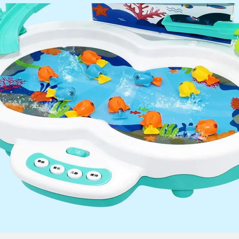 Children's electric fishing toy multi-functional track magnetic levitation music baby education early parent-child interaction