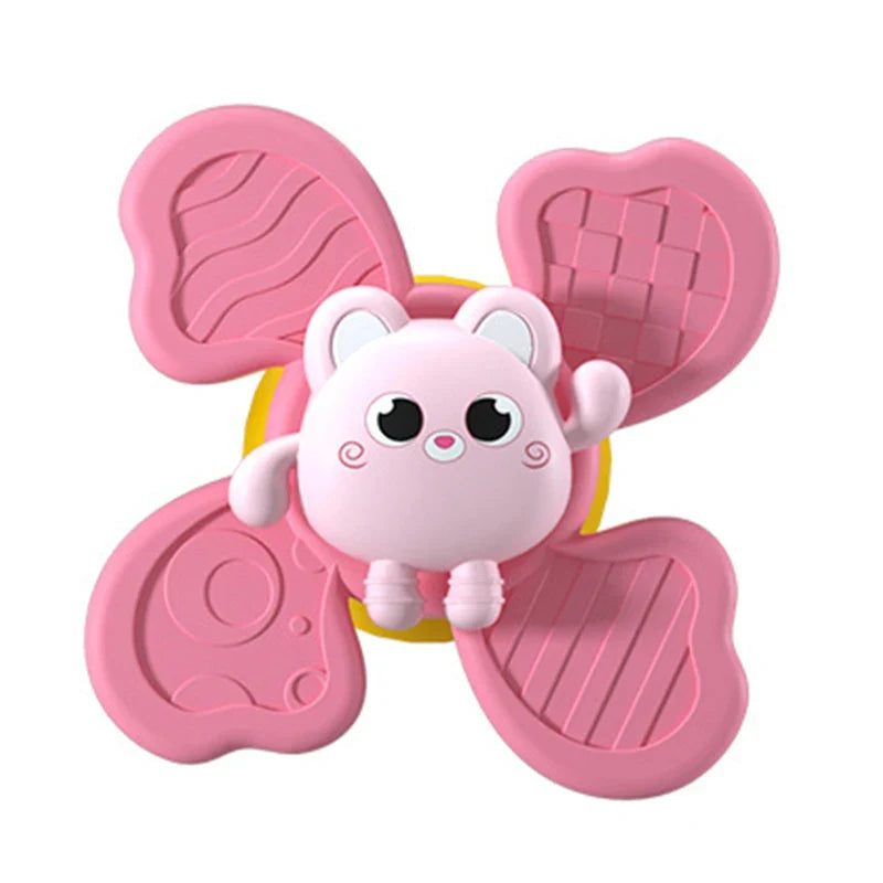 Montessori Baby Bath Toys Boy Children Bathing Sucker Spinner Suction Cup Toy For Kids Funny Child Rattles Teether Toddler Gifts