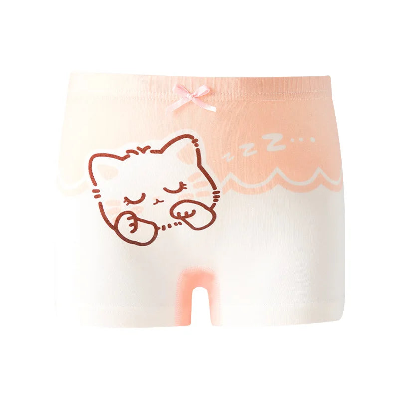 4pcs Cotton Girls Soft Panties Baby Lovely Character Pattern Cartoon Panty Students Boxer Briefs Kids Underwears Children Boxers
