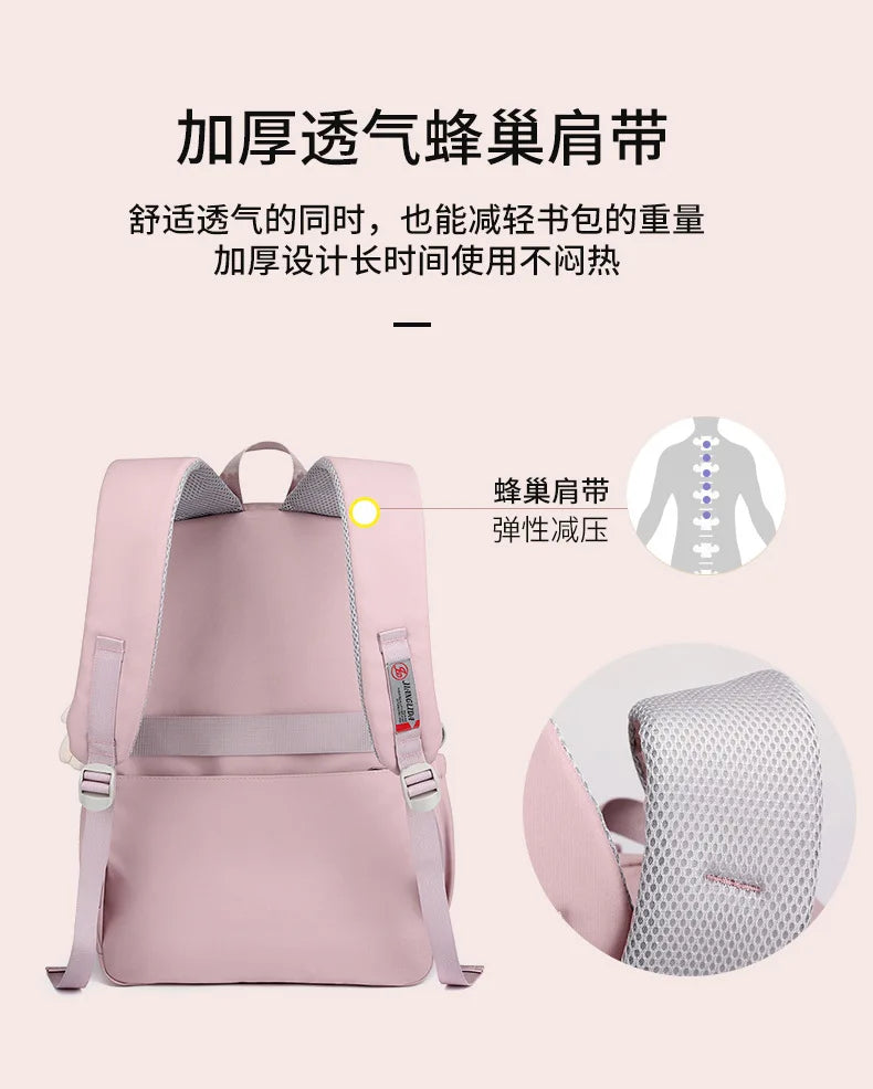 Children School Bags For Girls Large Schoolbag Kawaii Primary School Backpack Kids Book Bag Waterproof Laptop Travel