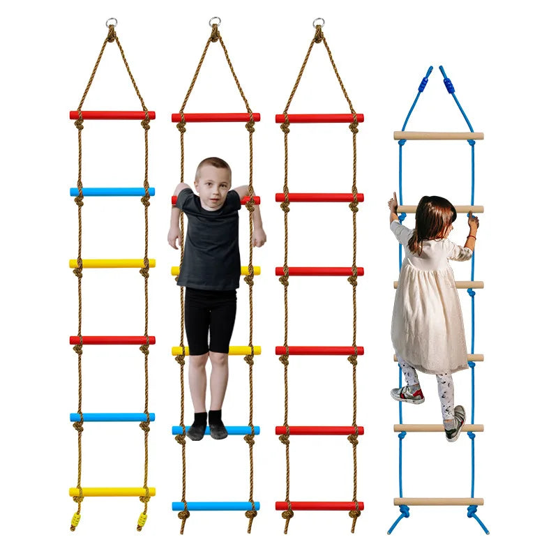 Ninja Tree Swing Toys Warrior Obstacle Course for Kids with Pulley Kit with Accessories Monkey Bars Gym Rings Climbing Ladder