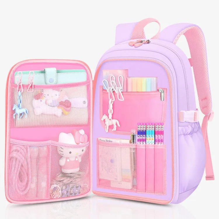 Cute Student Backpack 3pcs/set Primary Schoolbag Rabbits and quicksand Kawaii Student Backpack Teenage Girls Handbag