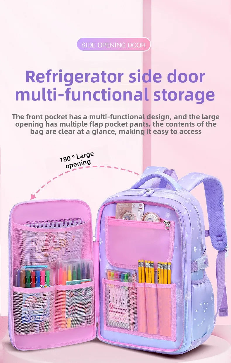 2025 Primary School - 2025- Primary School Girls' Schoolbag Kawaii Lightweight Children's Bag Waterproof Bags Colorful