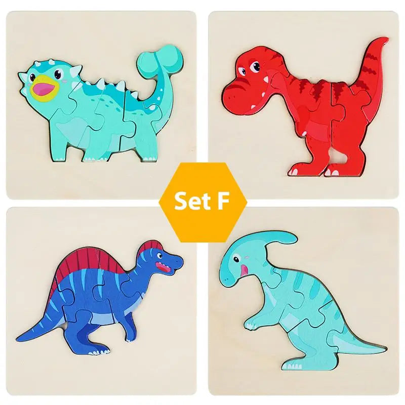 Wooden Puzzles Toddler Toys Gifts for 1 2 3 Year Old Boys Girls Animal Jigsaw Puzzles Montessori Toys Early Educational Board