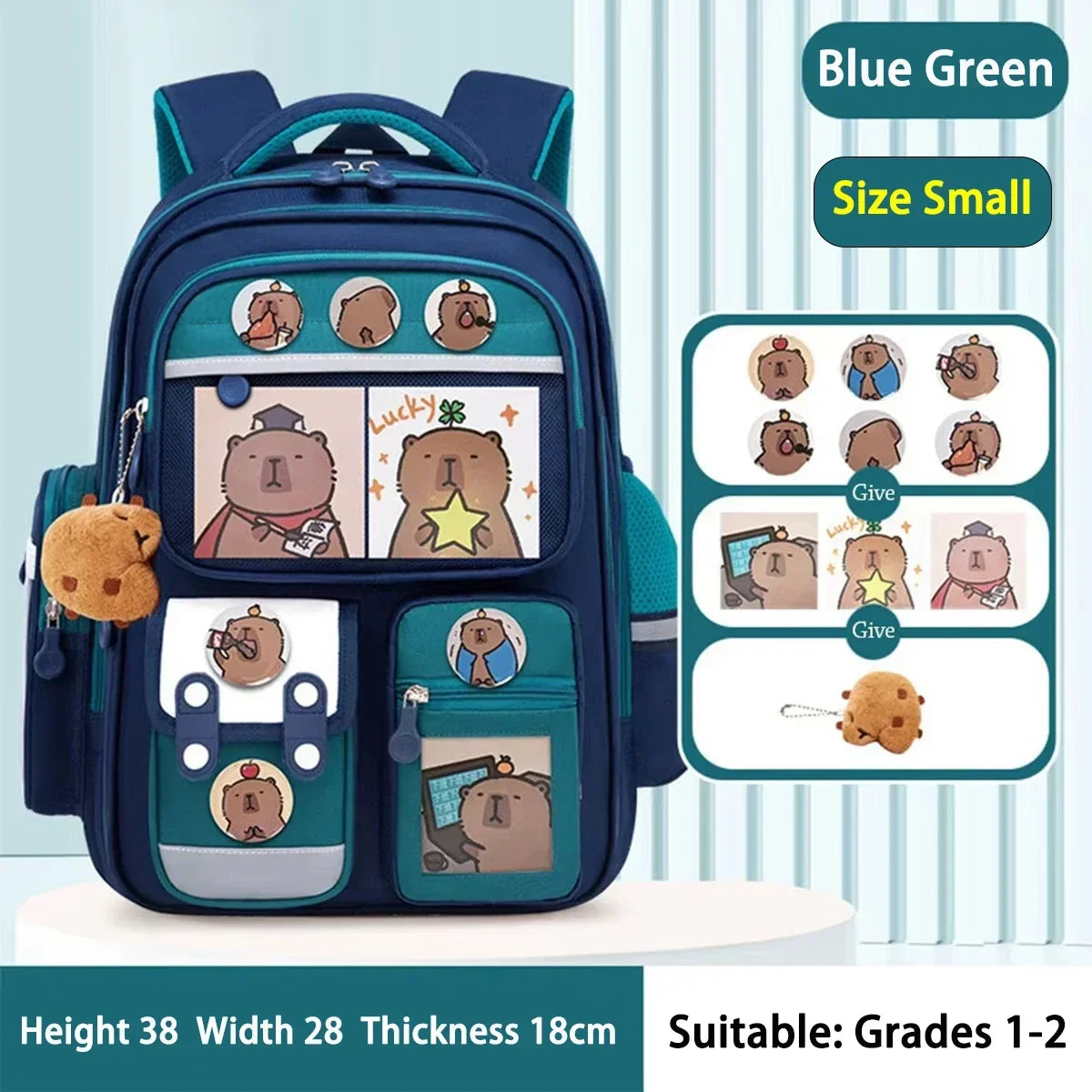 Capybara School Bag Waterproof Backpack | Baby's World Bangladesh