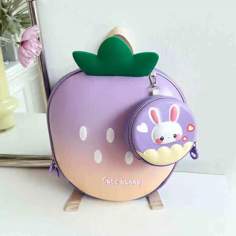 Cartoon Children Backpack 3D Strawberry | Baby's World Bangladesh